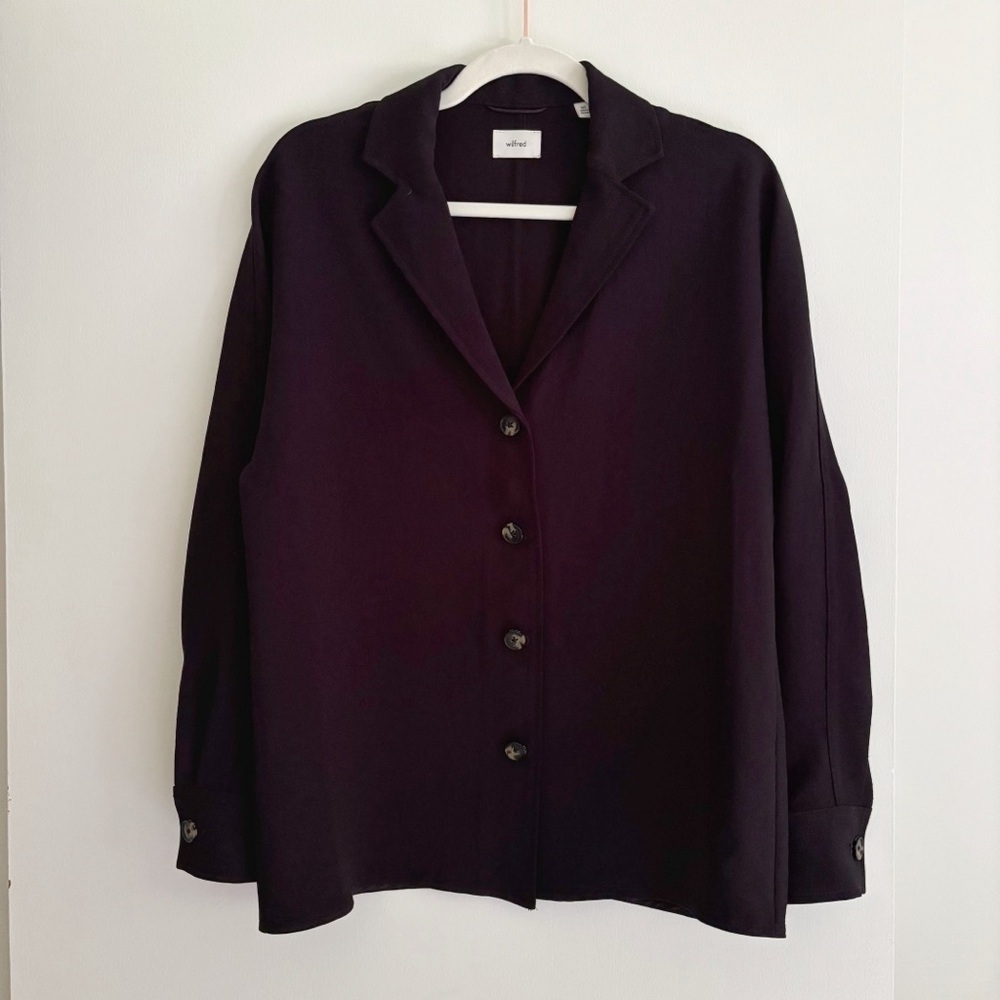Aritzia Wilfred Cardero Shirt Black Size 2XS - Picture 3 of 6